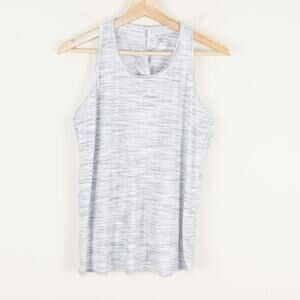 Athleta Essence Tie Back Spacedye Gray Tank Top Womens Sz M
